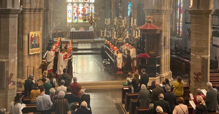 Priory People Return to Church